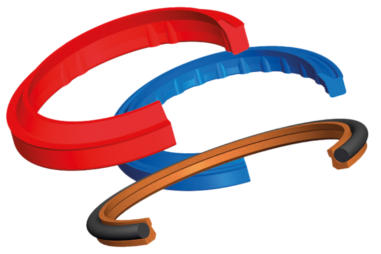 Hydraulik-Abstreifer Drei verschiedene Hydraulik-Abstreifer